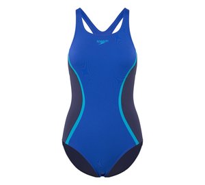 Speedo Solid Splice Medalist One Piece - Blue - 48