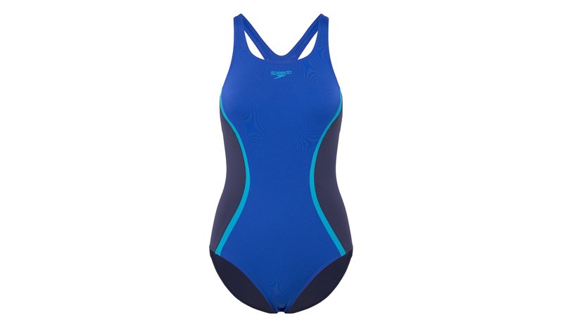 Speedo Solid Splice Medalist One Piece - Blue - 48