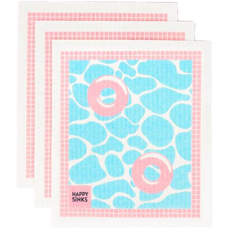 Happy Sinks - Tiskirätti 17x20 cm 3 kpl Pool