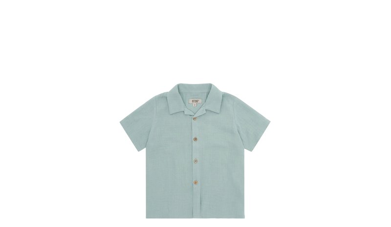 Huttelihut Shirt Ss Muslin - Blue - 128