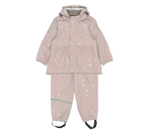 mikk-line Pu Glitter Rain Set W. Susp/104 - Pink - 98