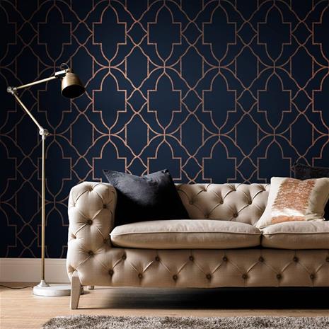 Versailles Navy - 113962 Tapetti
