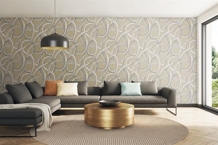 Twisted Geo Stone - LBK50117W Tapetti