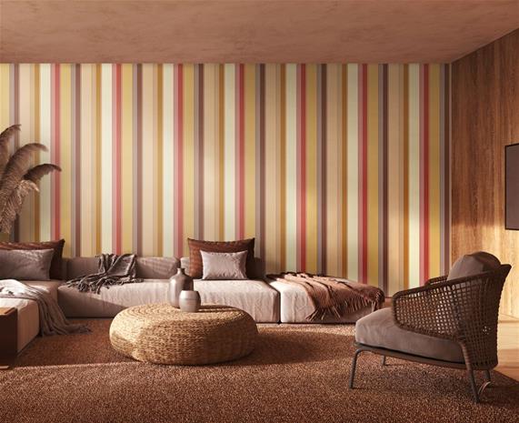 Multi Stripe Amber Mix - LBK50129W Tapetti