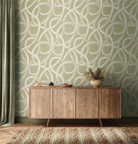 Twisted Geo Moss - LBK50142W Tapetti
