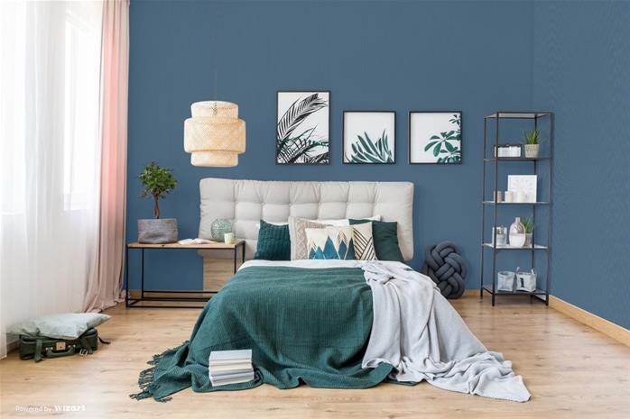 Blue Linen Plain - SK30090 Tapetti