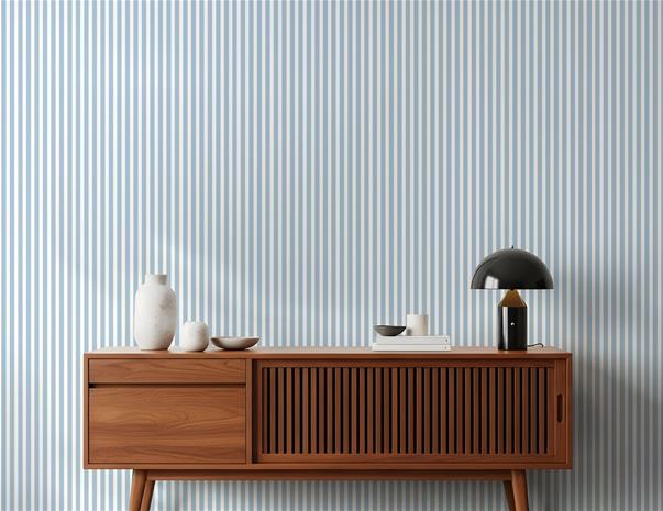 Striped Light Blue - 1031701-10 Tapetti