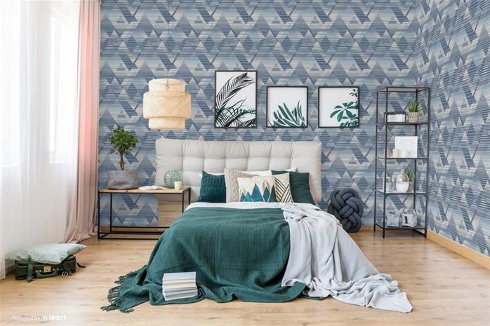 Navy Blue Prism - SK30005 Tapetti – kuva 3/3