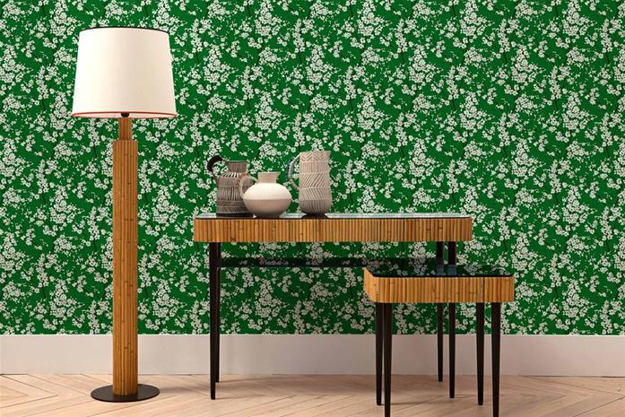 Cherry Blossom Emerald - B00130 Tapetti