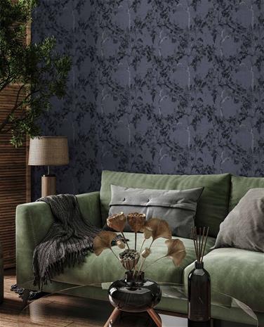Willow Poem Navy - B00109 Tapetti