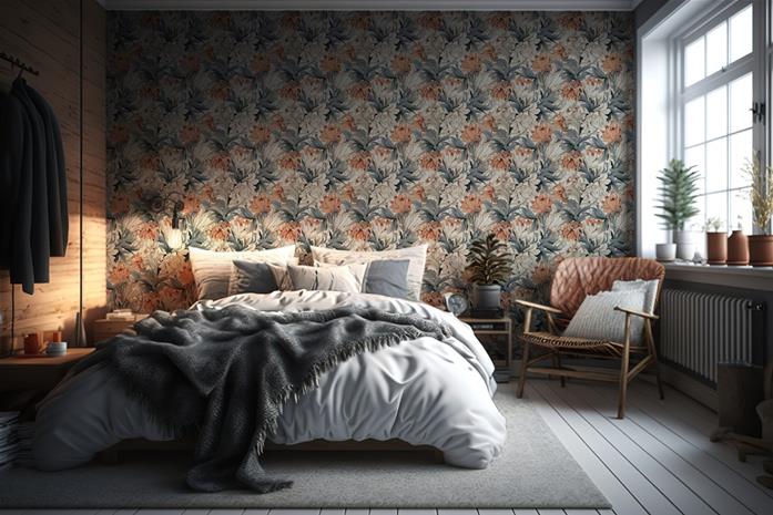 Karin Blue Orange - 1002503-01 Tapetti