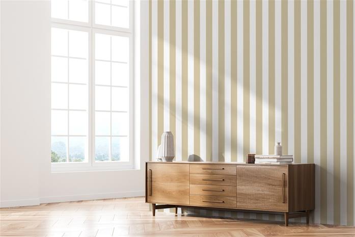 Striped Linen Yellow - 1031601-08 Tapetti