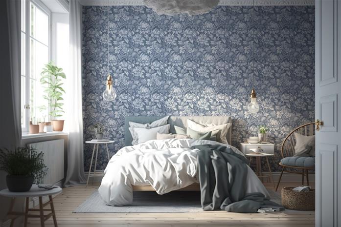 Stella Light Blue - 1000603-06 Tapetti