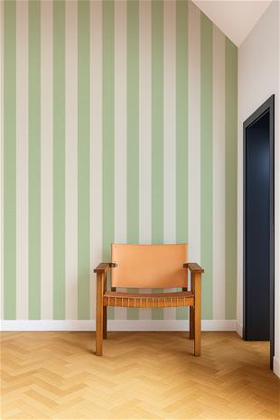 Central Stripe Pea Green - NPOP113421 Tapetti