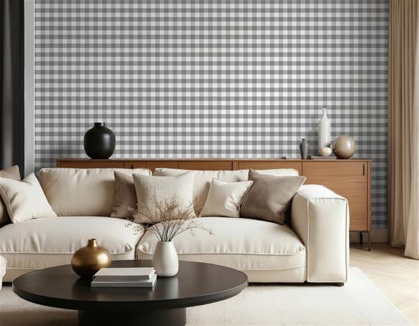 Checkered Grey - 1031901-10 Tapetti