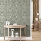 Stag Damask Sage Green - 923706 Tapetti