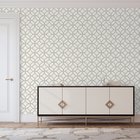 Sequin Geo White/Silver - 921707 Tapetti