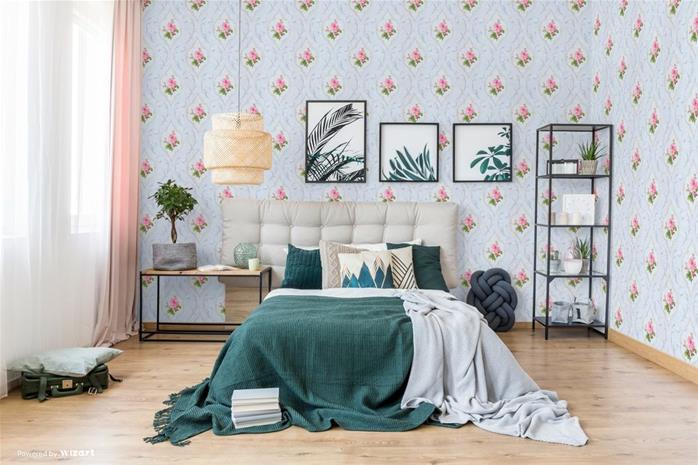 Blue & Pink Floral - DE41447 Tapetti – kuva 3/3