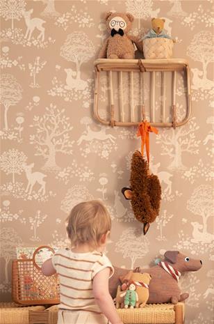 Summer fields Soft brown - 150-01 Tapetti
