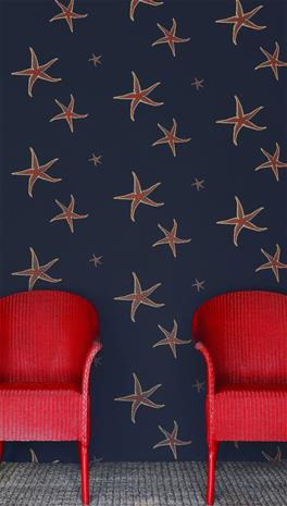 Starfish - Navy/Sienne - BG2200101 Tapetti