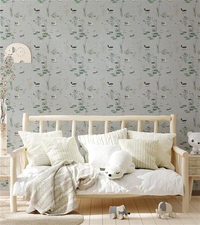 Magic pond Light Blue - 1029201-02 Tapetti