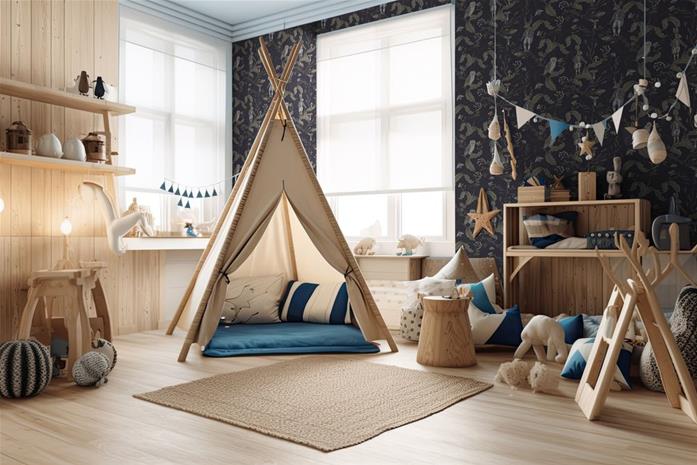Spring magic Midnight Blue - 1031001-04 Tapetti