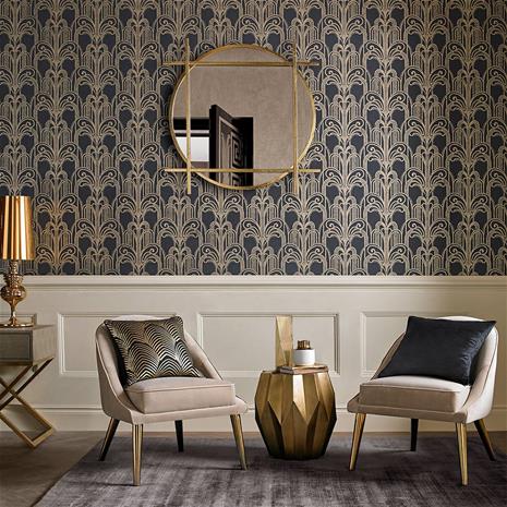 Art Deco Black/Gold - 104299 Tapetti