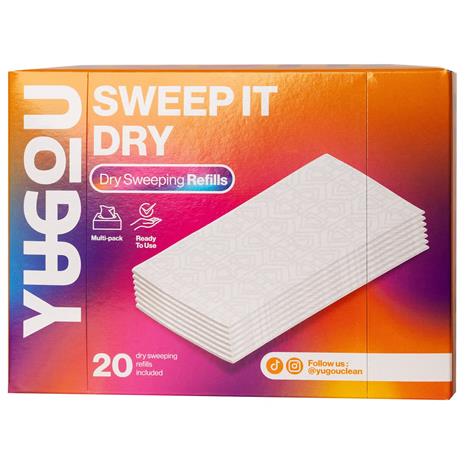 Yugou Sweep It Dry Kuivaliinat Yugou-lattiamoppiin, 20 kpl