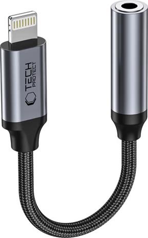 Tech-Protect UltraBoost Lightning / mini jack 3.5mm adapter - black