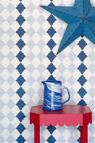 Quilted Harlequin - Two Blues - BG2800102 Tapetti