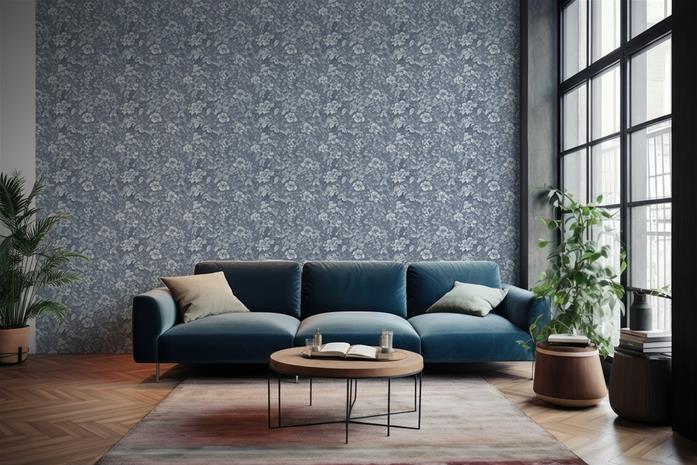 Grace Dark Blue - 1009402-07 Tapetti