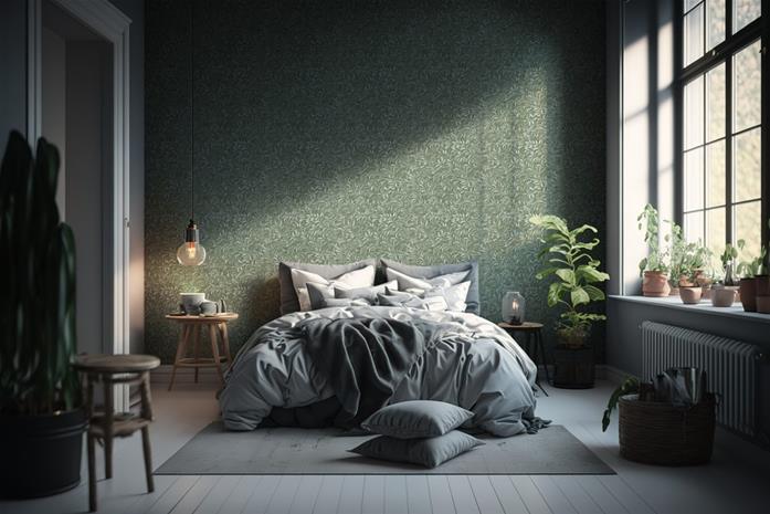 Nina Dark Green - 1009302-09 Tapetti
