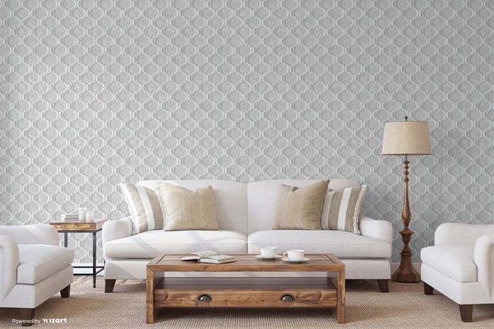 Grey Diamond Trellis - SK10032 Tapetti – kuva 3/3