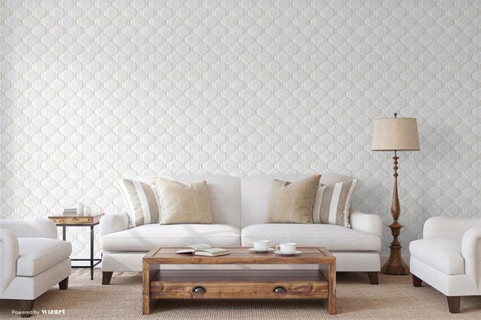 Ivory Diamond Trellis - SK10030 Tapetti