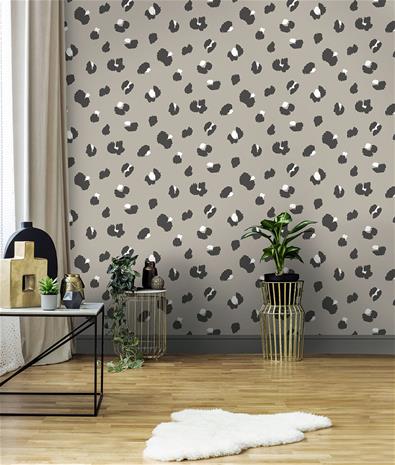 Large Leopard Spot Taupe - 13030 Tapetti – kuva 3/3