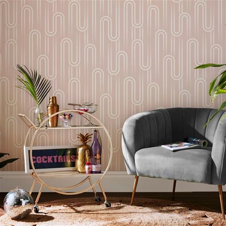 Ups n Downs Peach - 118617 Tapetti