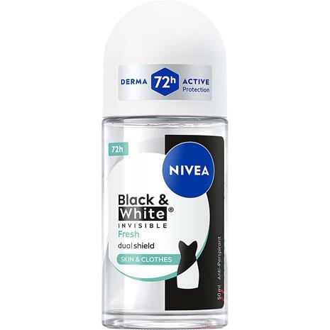 Nivea Black & White Invisible Fresh 50 ml antiperspirantti deo roll-on