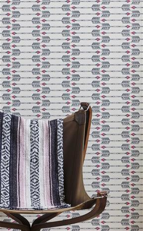 Arrows - Charcoal/Pink - BG1600101 Tapetti