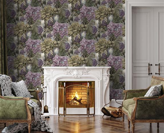 Pinecrest Mulberry Green - 91950 Tapetti