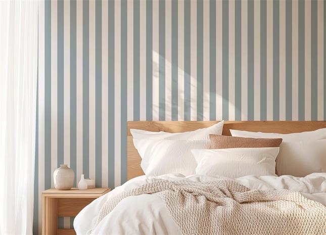 Striped Linen Blue - 1031601-05 Tapetti – kuva 2/5
