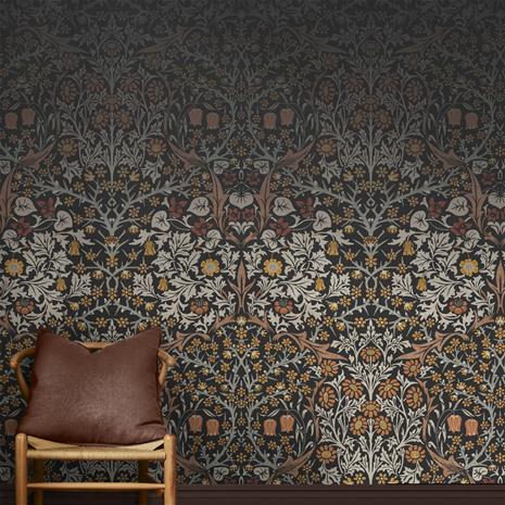 Blackthorn Charcoal Fixed Size Mural - 125337 Tapetti