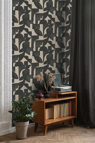 Linnet Cream Charcoal - 91711 Tapetti