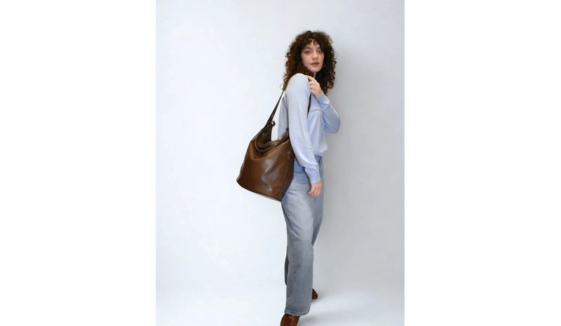 HVISK Emmett Glossy Structure - Brown - ONE SIZE