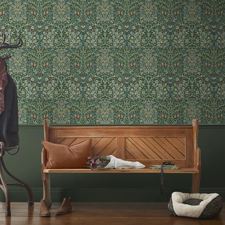 Blackthorn Deep Green - 124252 Tapetti