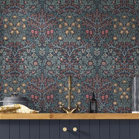 Blackthorn Navy - 124251 Tapetti