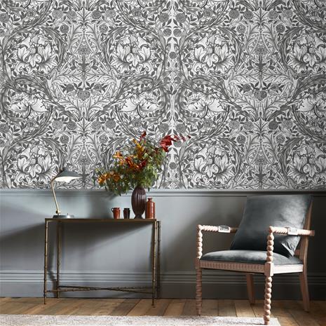African Marigold Grey Fixed Size Mural - 125427 Tapetti
