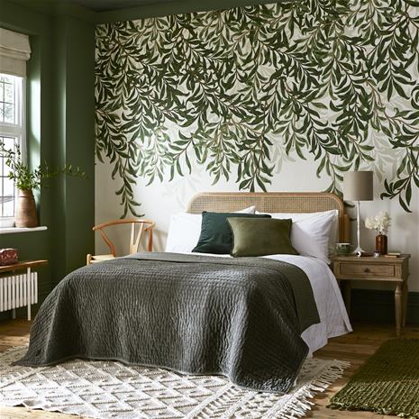 Willow Bough Greens Fixed Size Mural - 125364 Tapetti