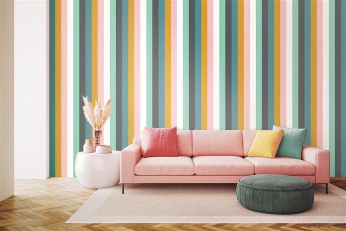 Rainbow Bloc Carnival Pop - STR50123W Tapetti