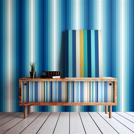 Rainbow Bloc Cobolt Mix - STR50119W Tapetti