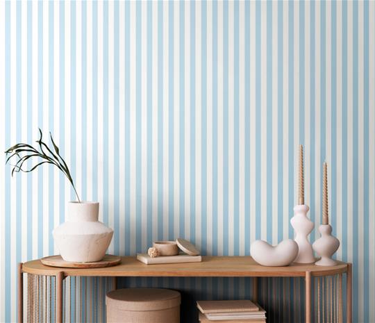 Candy Stripe Baby Blue - SIS50122W Tapetti